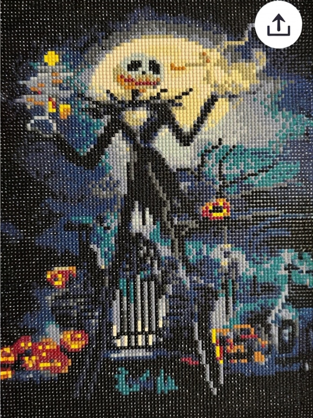 Jack Skellington and Zero Diamond Art